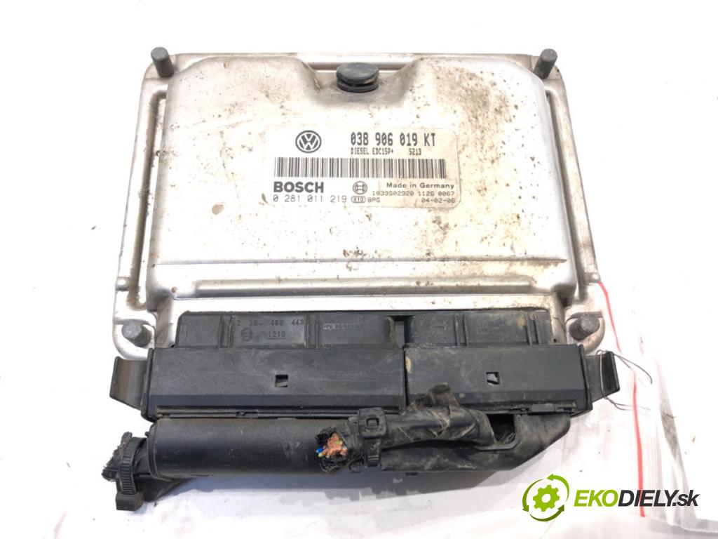 SKODA FABIA I (6Y2) 1999 - 2008    1.9 TDI 74 kW [100 KM] olej napędowy 2000 - 2008  riadiaca jednotka Motor 038906019KT (Riadiace jednotky)