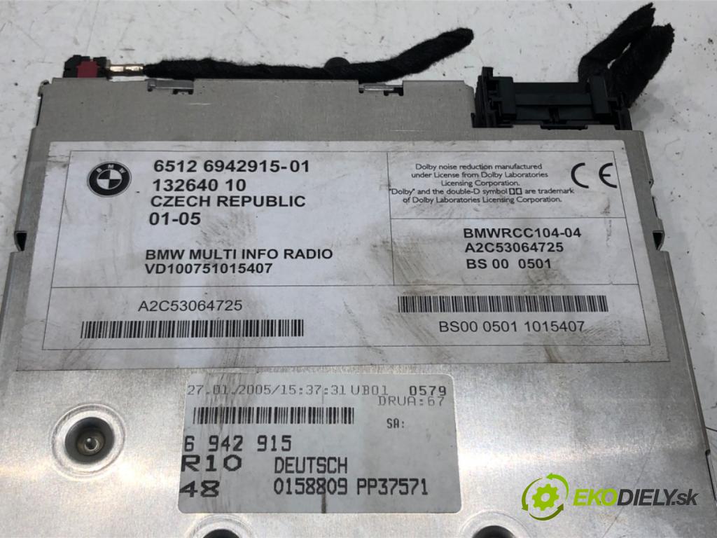 BMW 3 Touring (E46) 1999 - 2005    320 d 110 kW [150 KM] olej napędowy 2001 - 2005  RADIO 6942915 (Audio zariadenia)