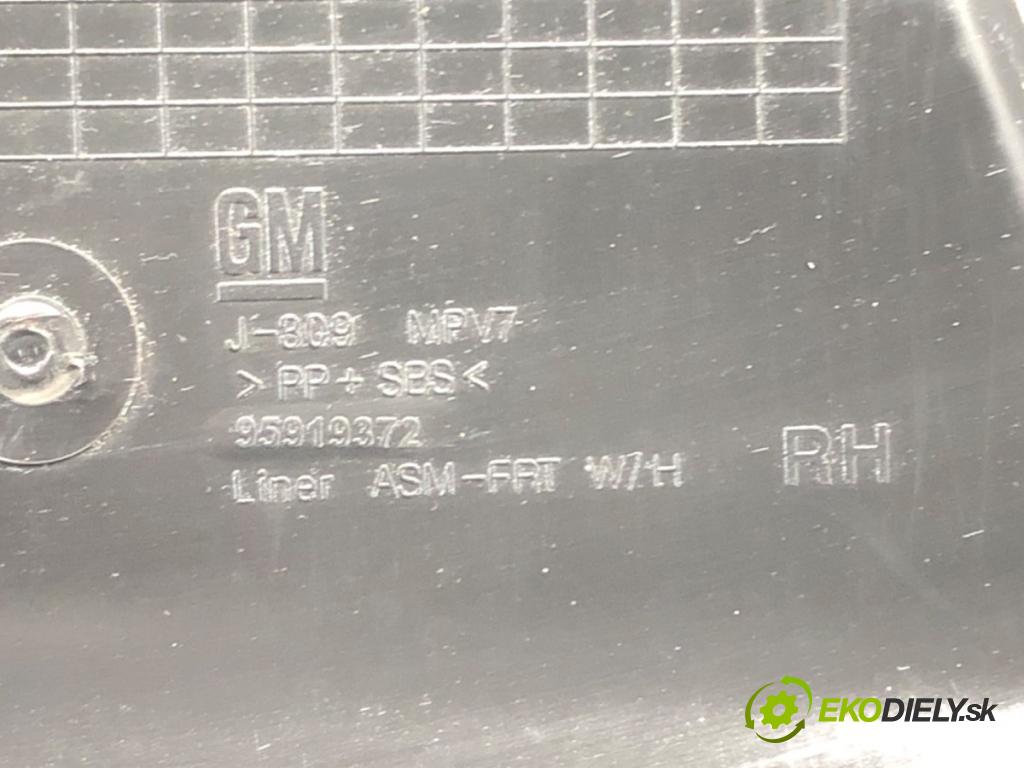 CHEVROLET ORLANDO (J309) 2010 - 2022    1.8 LPG 104 kW [141 KM] Benzyna / gaz samochodowy   podblatník pravý přední část 95919372