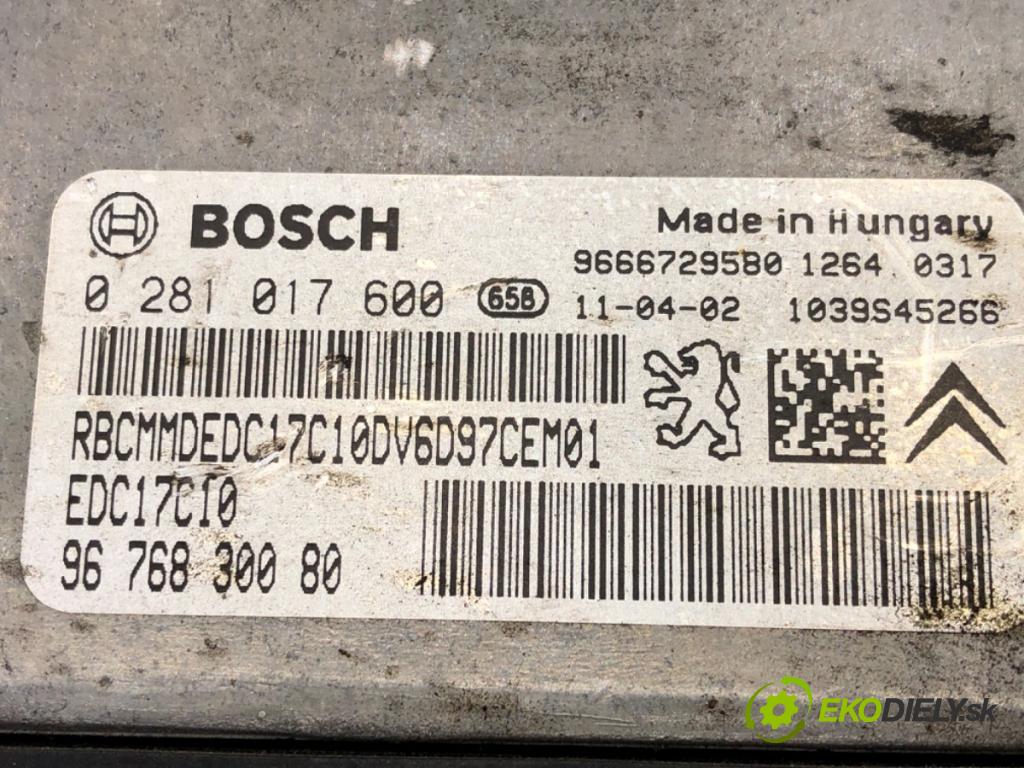 CITROEN DS3 (SA_) 2009 - 2016    1.6 HDi 90 68 kW [92 KM] olej napędowy 2009 - 2015  řídící jednotka motora 9676830080 (Řídící jednotky)