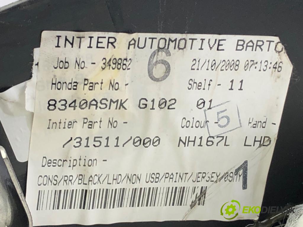 HONDA CIVIC VIII Hatchback (FN, FK) 2005 - 2022    1.4 (FK1, FN4) 73 kW [100 KM] benzyna 2008 - 2022  Tunel stredový  (Stredový tunel / panel)