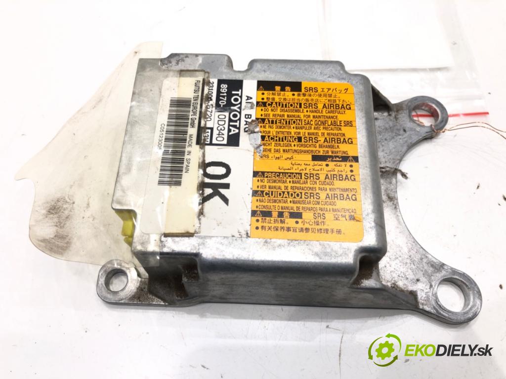 TOYOTA YARIS (_P13_) 2010 - 2022    1.0 (KSP130_) 51 kW [69 KM] benzyna 2010 - 2022  senzor airbag 89170-0D340 (Snímače)