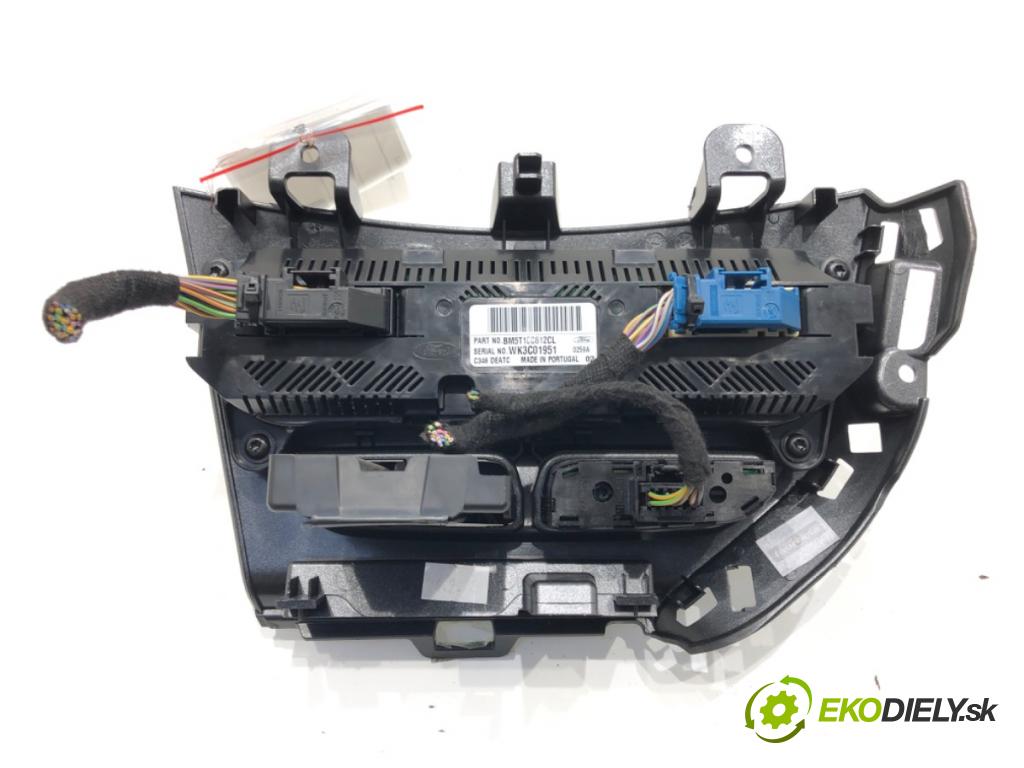 FORD FOCUS III 2010 - 2022    1.6 Ti 92 kW [125 KM] benzyna 2010 - 2017  Panel ovládania kúrenia BM5T18C612CL (Prepínače, spínače, tlačidlá a ovládače kúrenia)