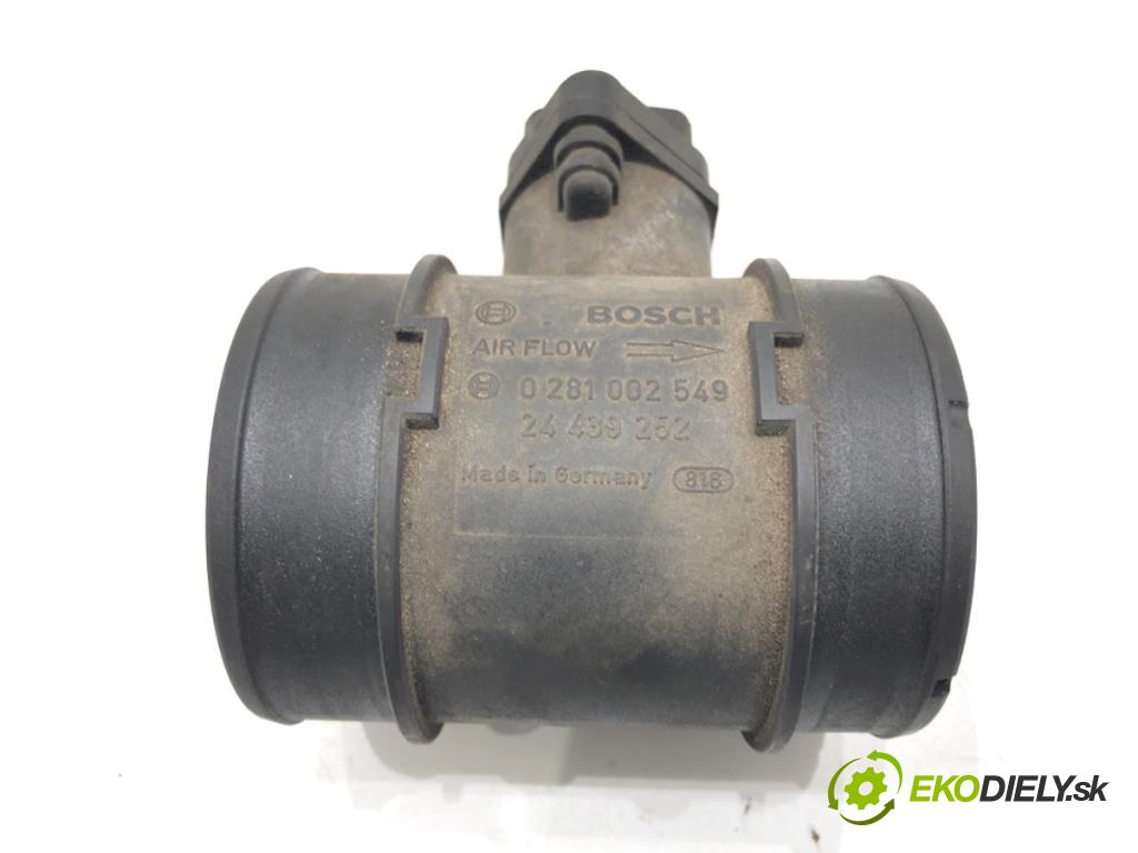 OPEL CORSA C (X01) 2000 - 2009    1.3 CDTI (F08, F68) 51 kW [70 KM] olej napędowy 20  Váha vzduchu 0281002549 (Váhy vzduchu)