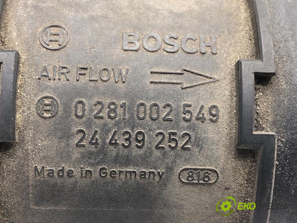 OPEL CORSA C (X01) 2000 - 2009    1.3 CDTI (F08, F68) 51 kW [70 KM] olej napędowy 20  Váha vzduchu 0281002549 (Váhy vzduchu)