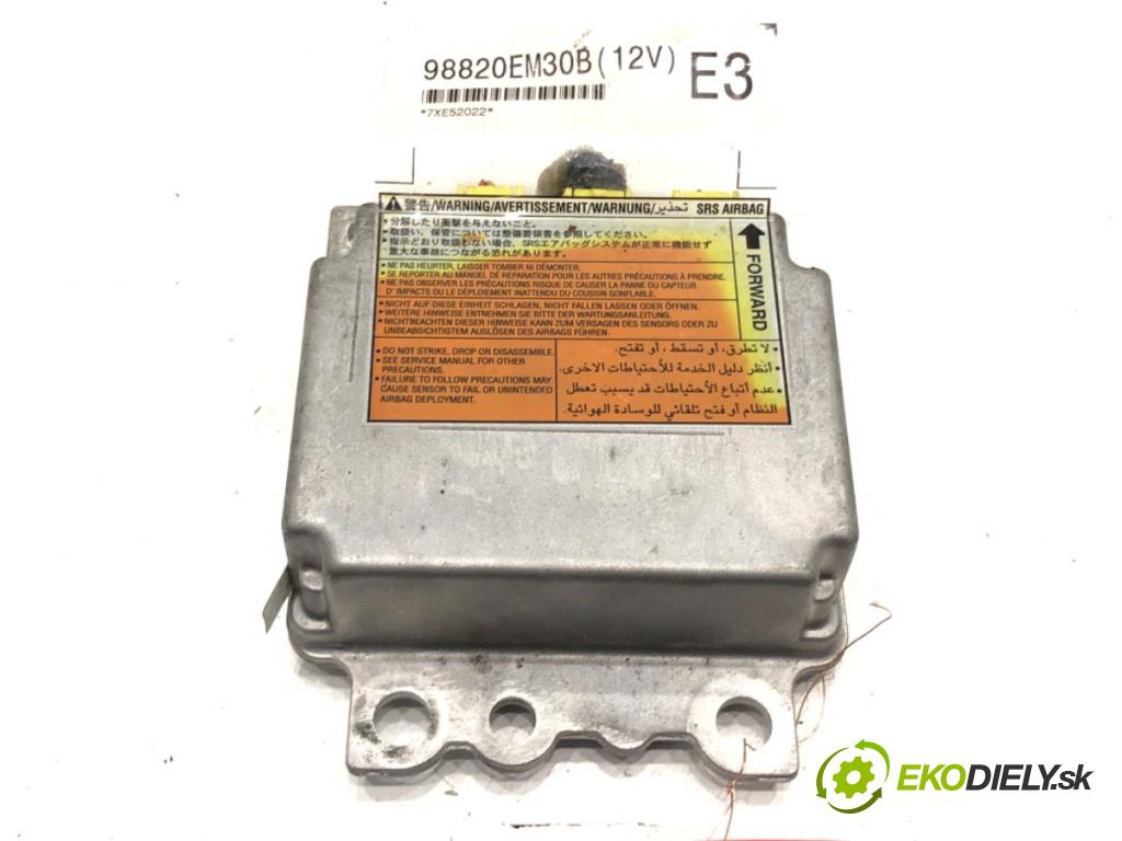 NISSAN TIIDA liftback (C11) 2004 - 2013    1.8 91 kW [124 KM] benzyna 2006 - 2011  senzor airbag 98820EM30B (Snímače)