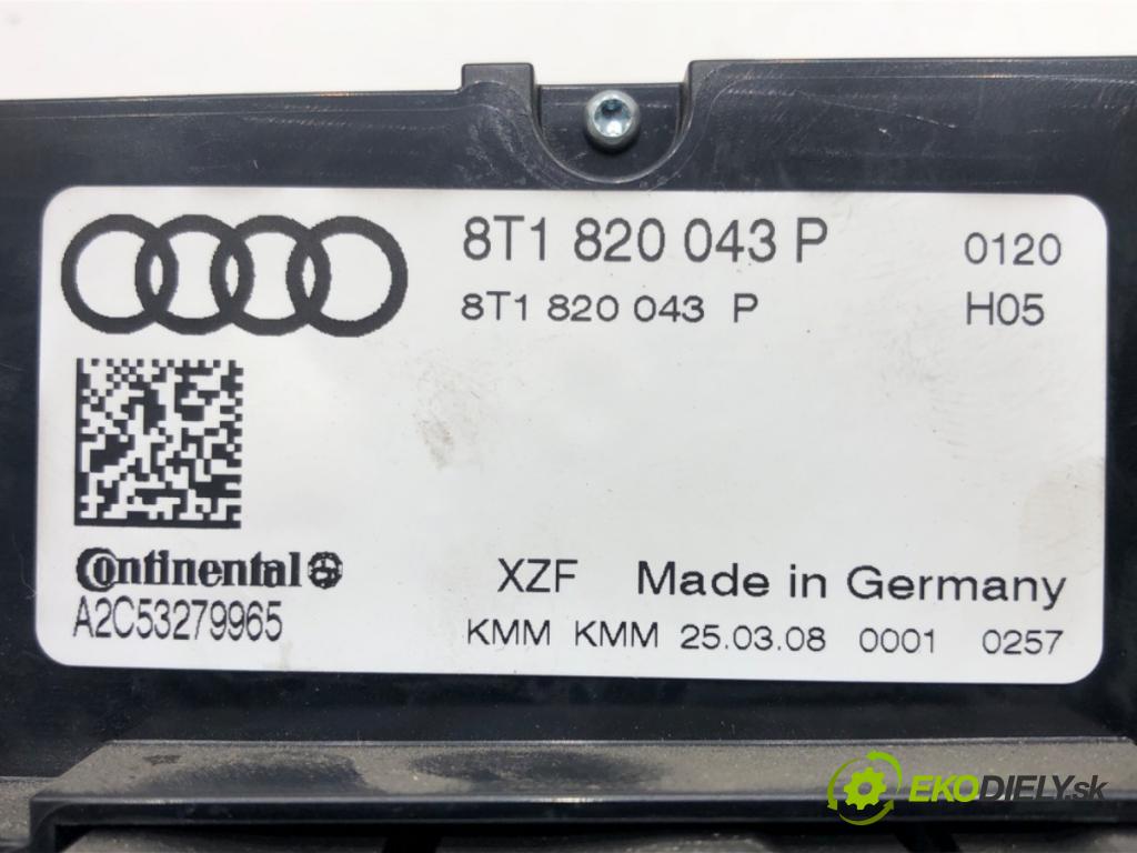 AUDI A4 B8 Avant (8K5) 2007 - 2015    2.0 TDI 105 kW [143 KM] olej napędowy 2008 - 2015  Panel ovládania kúrenia 8T1820043P (Prepínače, spínače, tlačidlá a ovládače kúrenia)