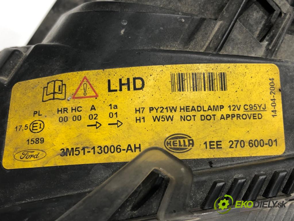 FORD FOCUS C-MAX (DM2) 2003 - 2007    1.6 TDCi 80 kW [109 KM] olej napędowy 2003 - 2007  Svetlomet ľavy predný 3M51-13006-AH