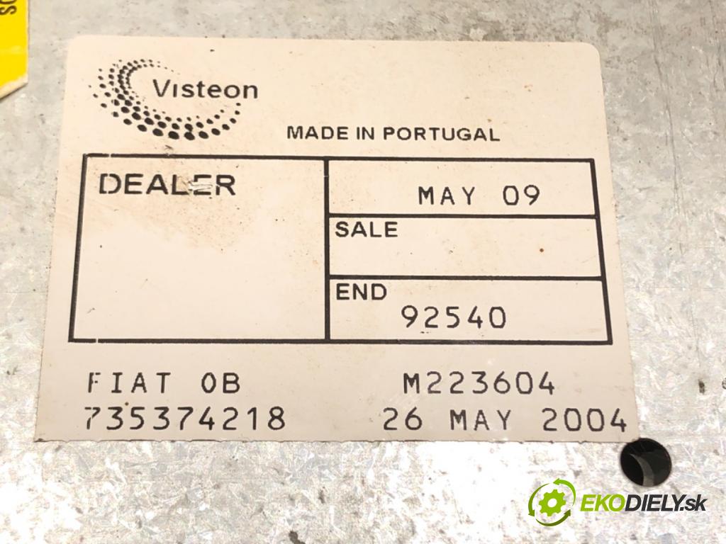 FIAT STILO (192_) 2001 - 2010    1.9 JTD 103 kW [140 KM] olej napędowy 2004 - 2006  RADIO 735374218 (Audio zariadenia)