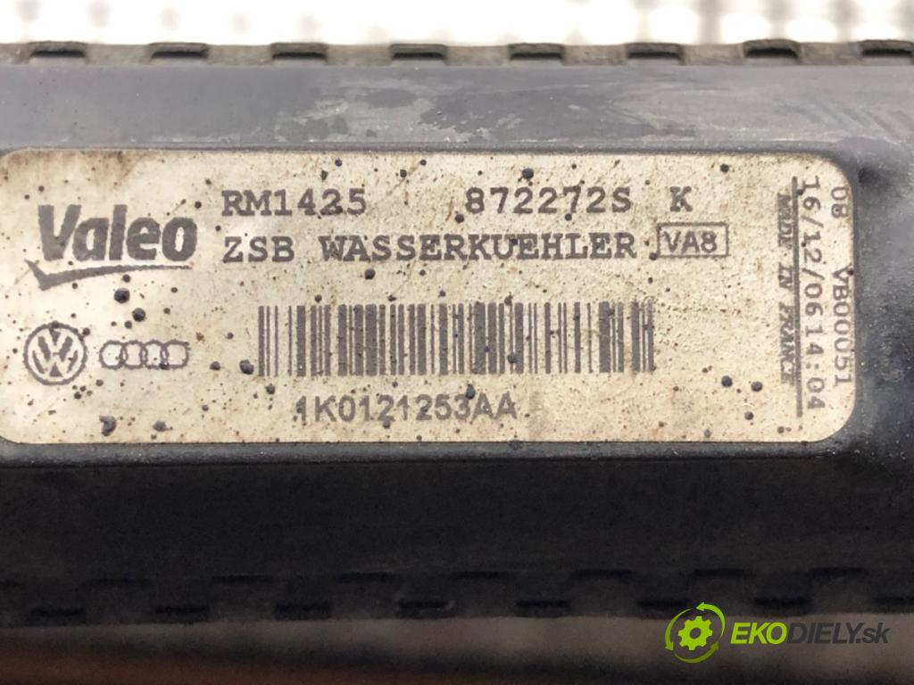 VW GOLF PLUS V (5M1, 521) 2004 - 2013    1.9 TDI 77 kW [105 KM] olej napędowy 2005 - 2009  Chladič vody 1K0121253AA (Chladiče vody)