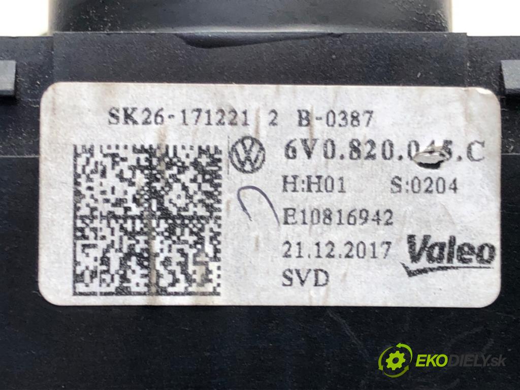 SKODA FABIA III (NJ3) 2014 - 2022    1.0 TSI 70 kW [95 KM] benzyna 2014 - 2022  Panel ovládania kúrenia 6V0820045C (Prepínače, spínače, tlačidlá a ovládače kúrenia)