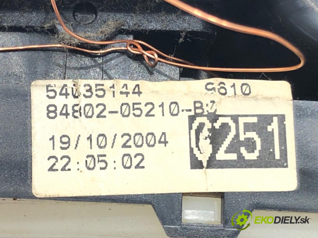 TOYOTA AVENSIS Kombi (_T25_) 2003 - 2008    1.8 (ZZT251_) 95 kW [129 KM] benzyna 2003 - 2008  Prepínač okien 84802-05210-B0 (Prepínače, spínače, tlačidlá a ovládače kúrenia)