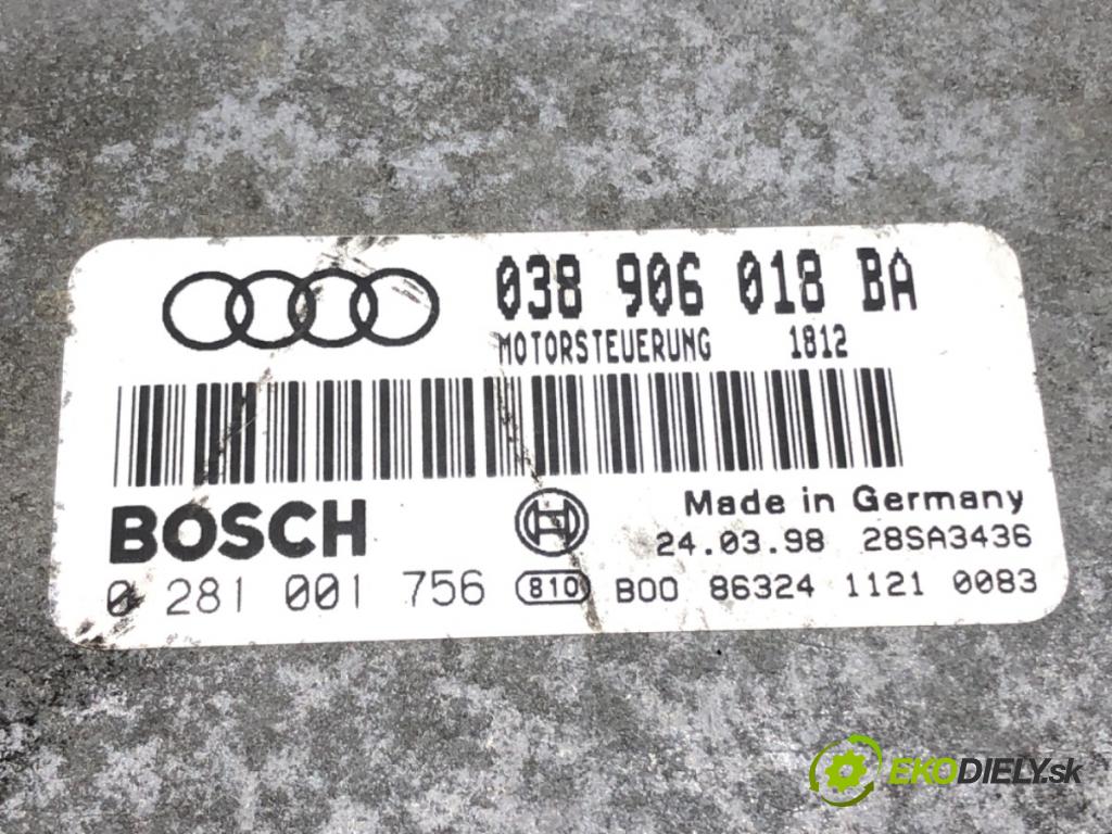 AUDI A3 (8L1) 1996 - 2006    1.9 TDI 66 kW [90 KM] olej napędowy 1996 - 2001  riadiaca jednotka Motor 038906018BA (Riadiace jednotky)