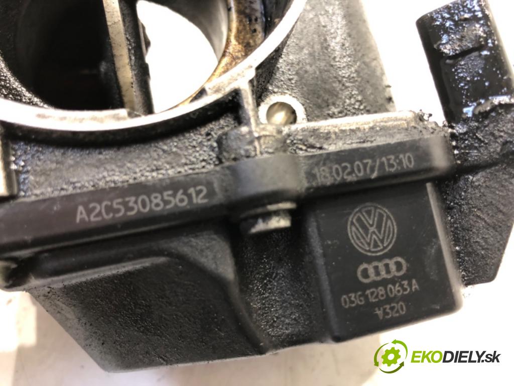 VW PASSAT B6 Variant (3C5) 2005 - 2011    1.9 TDI 77 kW [105 KM] olej napędowy 2005 - 2010  Škrtiaca klapka 03G128063A (Škrtiace klapky)