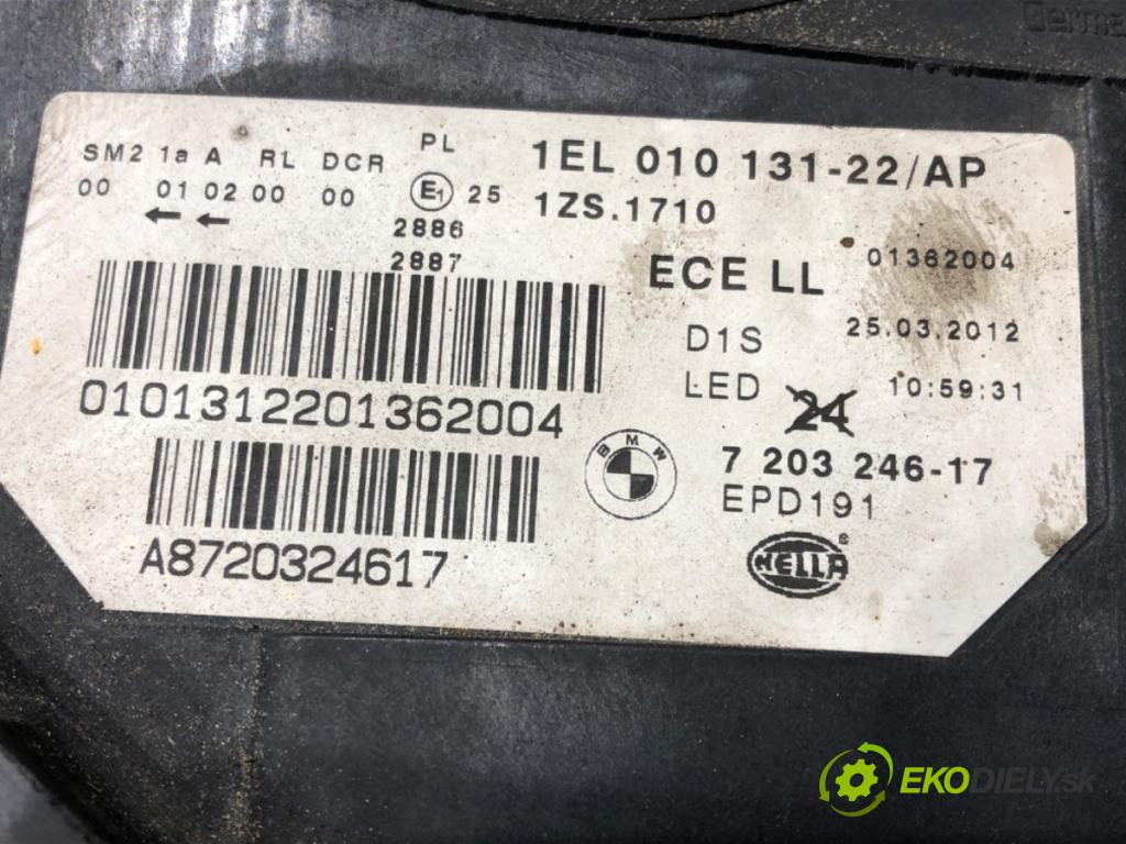 BMW 5 (F10) 2009 - 2016    528 i xDrive 180 kW [245 KM] benzyna 2011 - 2016  Svetlomet pravy predný XENON 7203246