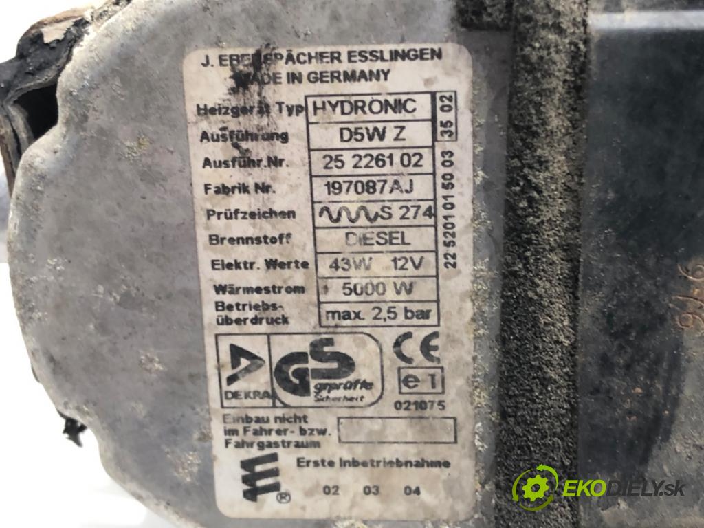 TOYOTA COROLLA (_E12_) 2001 - 2007    2.0 D-4D (CDE120R_, CDE120L_) 85 kW [116 KM] olej napędowy 2003 - 2007  Webasto 25226102 (Webasto ohřívače)