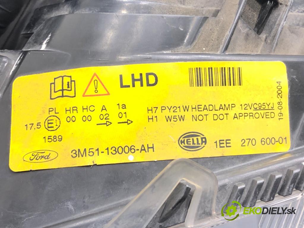 FORD FOCUS C-MAX (DM2) 2003 - 2007    1.6 TDCi 80 kW [109 KM] olej napędowy 2003 - 2007  Svetlomet ľavy predný 3M51-13006-AH