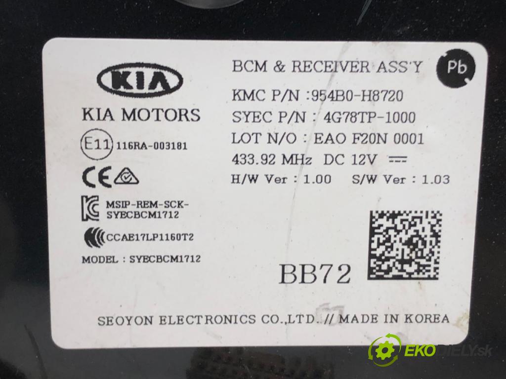KIA RIO IV (YB, SC, FB) 2017 - 2022    1.2 CVVT 62 kW [84 KM] benzyna 2020 - 2022  Modul BCM 954B0-H8720 (Ostatné)