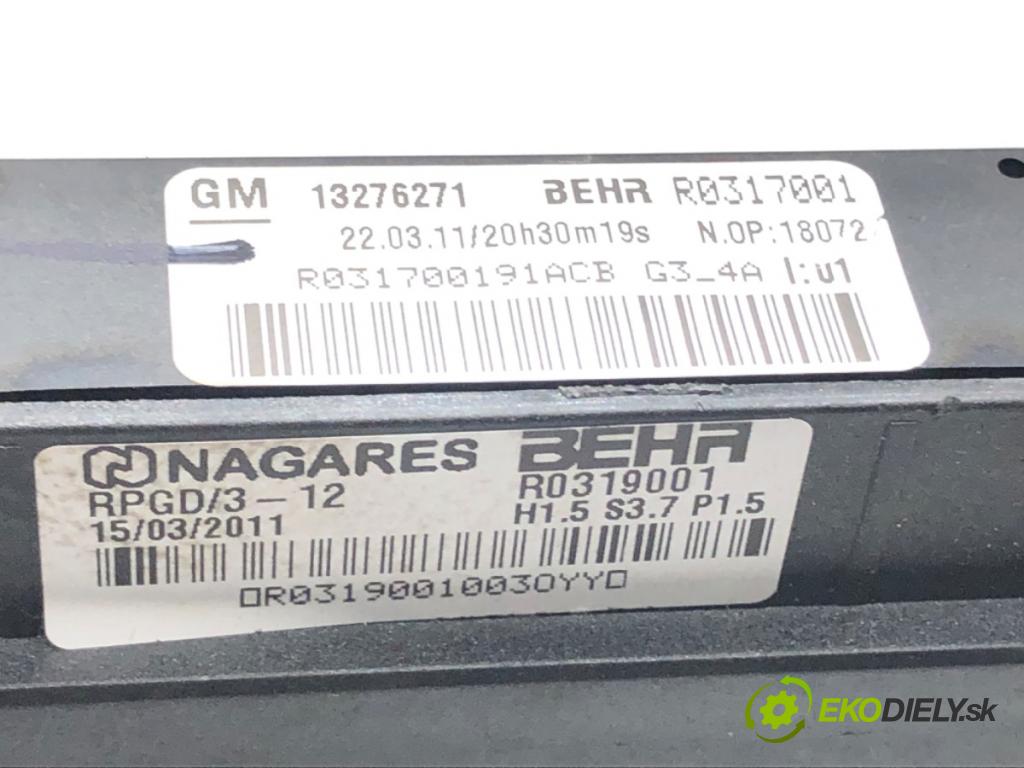 OPEL ASTRA J Sports Tourer (P10) 2010 - 2015    1.7 CDTI (35) 81 kW [110 KM] olej napędowy 2010 - 2015  topné těleso radiátor topení elektrická 13276271 (Radiátory topení)