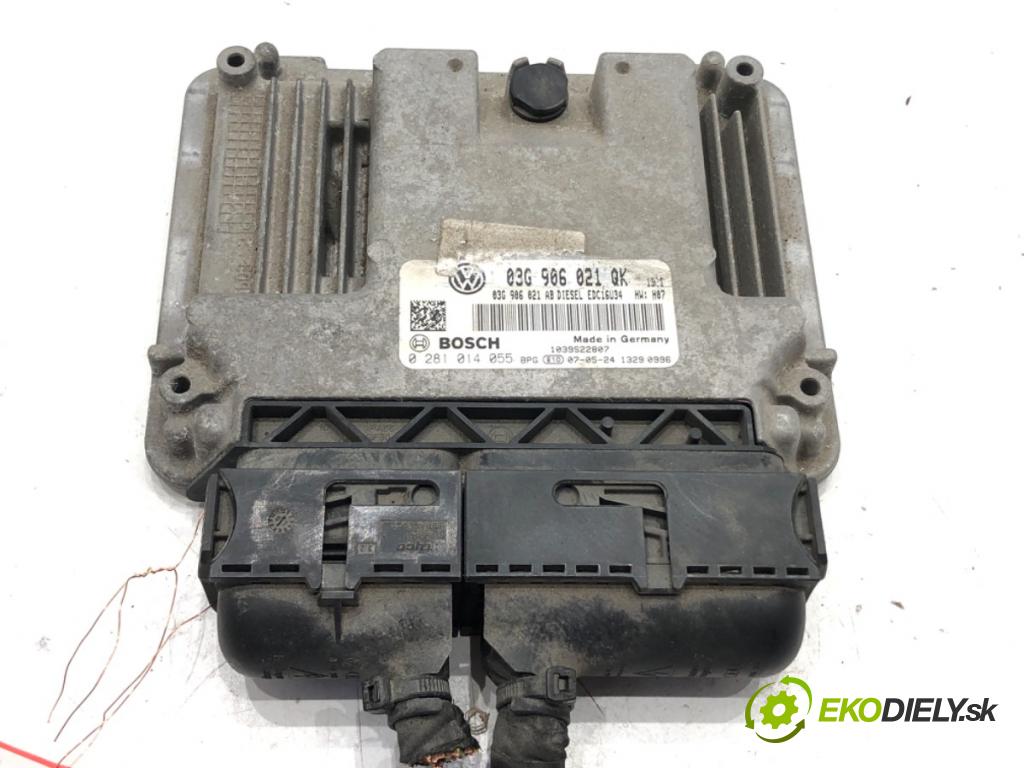 VW GOLF PLUS V (5M1, 521) 2004 - 2013    1.9 TDI 77 kW [105 KM] olej napędowy 2005 - 2009  riadiaca jednotka Motor 03G906021QK (Riadiace jednotky)