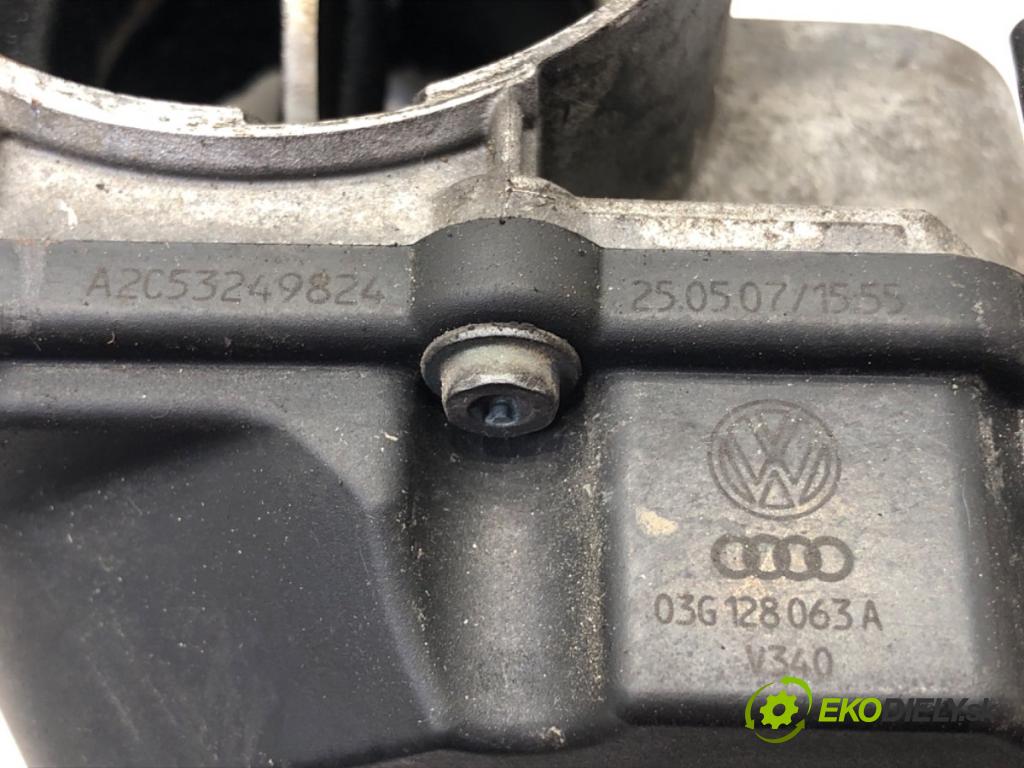 VW GOLF PLUS V (5M1, 521) 2004 - 2013    1.9 TDI 77 kW [105 KM] olej napędowy 2005 - 2009  Škrtiaca klapka 03G128063A (Škrtiace klapky)
