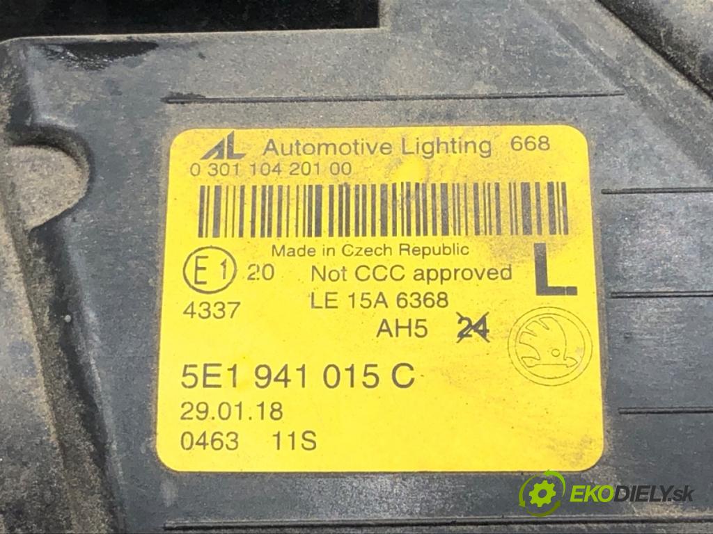 SKODA OCTAVIA III (5E3, NL3, NR3) 2012 - 2022    1.6 TDI 85 kW [115 KM] olej napędowy 2017 - 2022  Svetlomet ľavy predný 5E1941015C