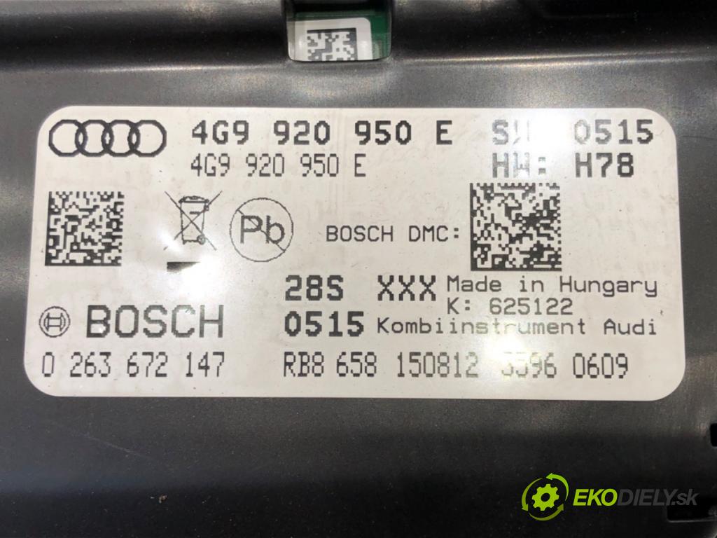 AUDI A6 C7 Avant (4G5, 4GD) 2011 - 2018    3.0 TDI quattro 230 kW [313 KM] olej napędowy 2011 - 2018  Prístrojovka 4G9920950E (Prístrojové dosky, displeje)