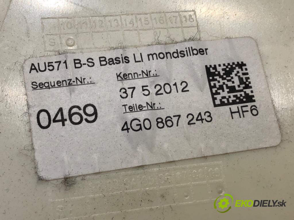 AUDI A6 C7 Avant (4G5, 4GD) 2011 - 2018    3.0 TDI quattro 230 kW [313 KM] olej napędowy 2011 - 2018  Clona štvrťka stĺpika ľavá strana 4G0867243