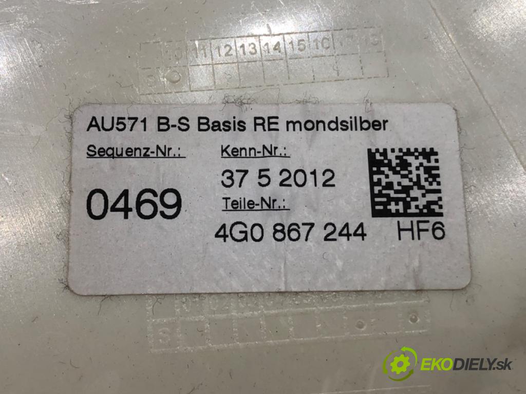 AUDI A6 C7 Avant (4G5, 4GD) 2011 - 2018    3.0 TDI quattro 230 kW [313 KM] olej napędowy 2011 - 2018  Clona štvrťka stĺpika pravá 4G0867244