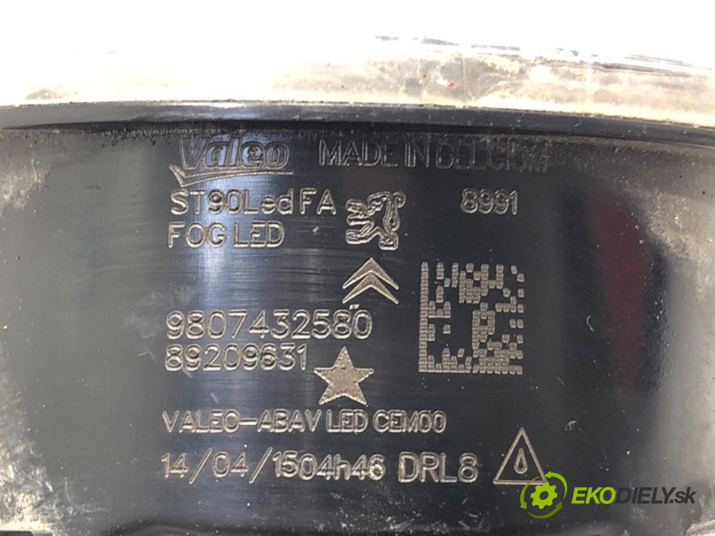 PEUGEOT 508 SW I (8E_) 2010 - 2018    2.0 HDi 103 kW [140 KM] olej napędowy 2010 - 2018  hmlové svetlo, hmlovka levý přední část 9807432580