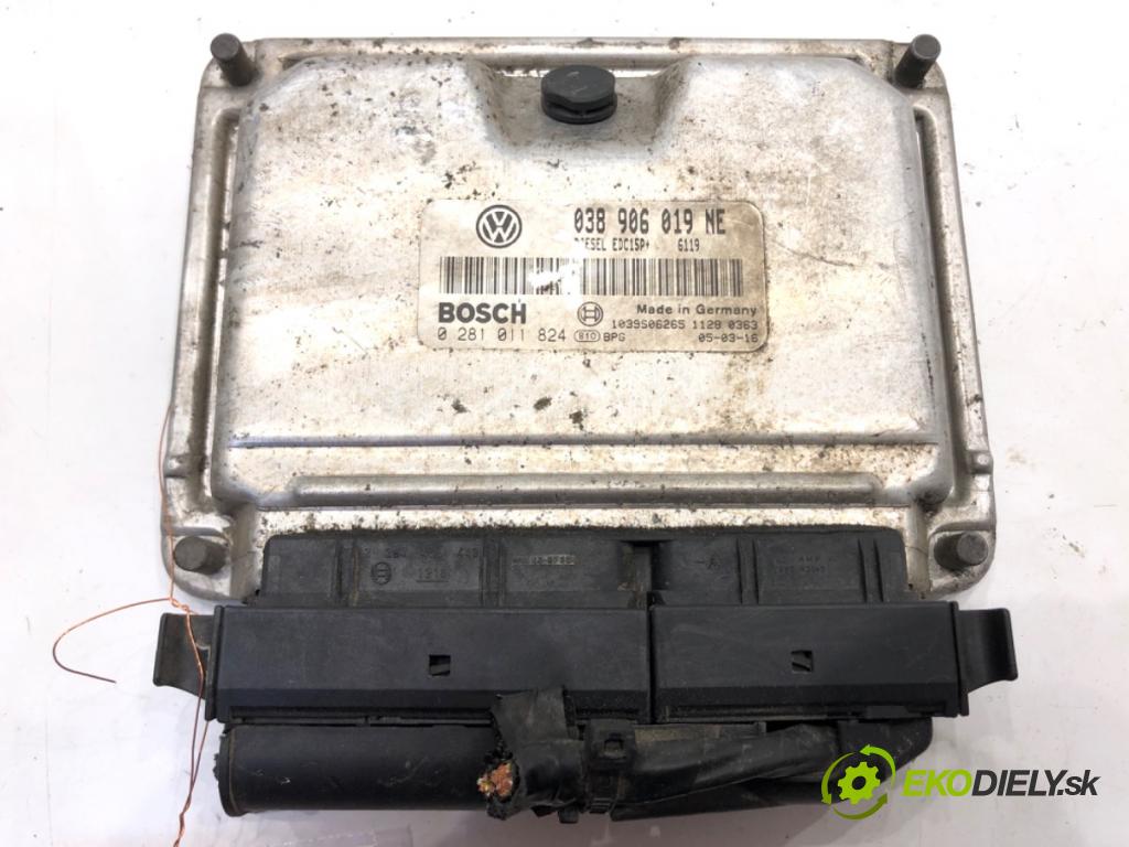 SKODA FABIA I (6Y2) 1999 - 2008    1.9 TDI 74 kW [100 KM] olej napędowy 2000 - 2008  riadiaca jednotka Motor 038906019NE (Riadiace jednotky)