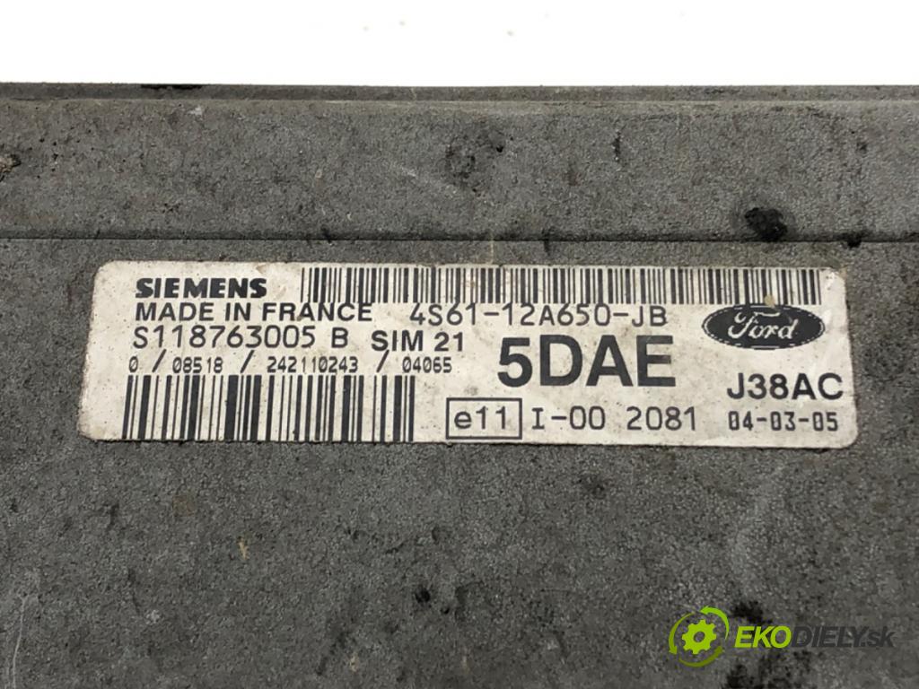 FORD FIESTA V (JH_, JD_) 2001 - 2014    1.3 44 kW [60 KM] benzyna 2001 - 2008  riadiaca jednotka Motor 4S61-12A650-JB (Riadiace jednotky)