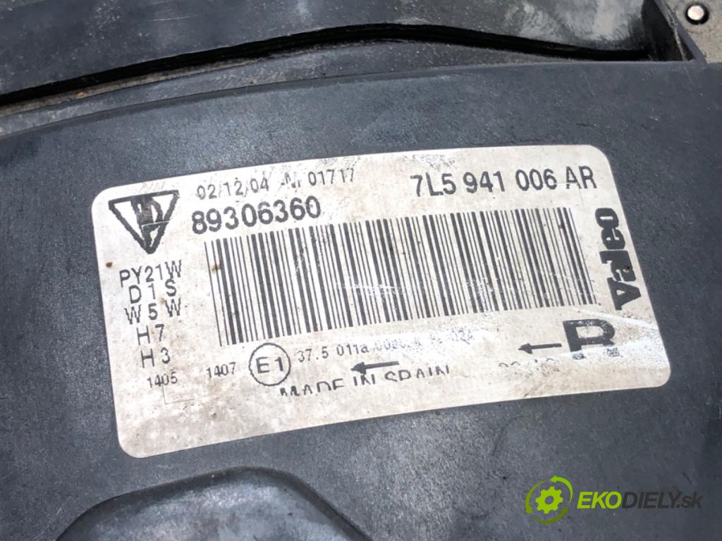 PORSCHE CAYENNE (9PA) 2002 - 2010    S 4.5 250 kW [340 KM] benzyna 2002 - 2007  Svetlomet pravy predný XENON 7L5941006AR