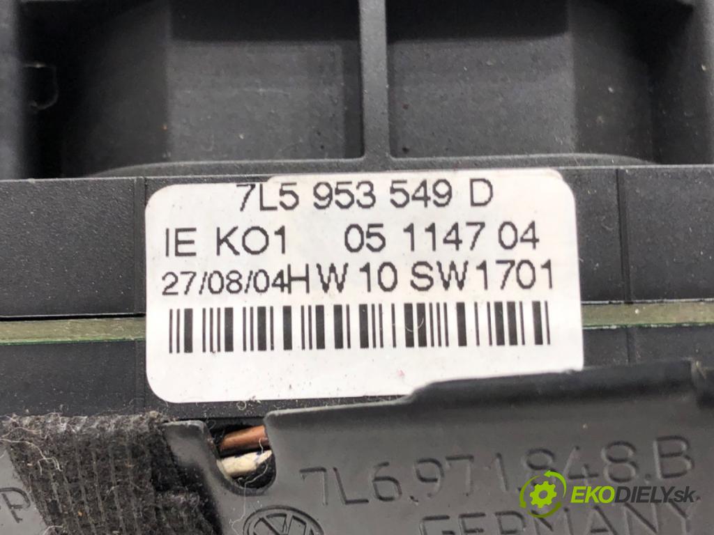 PORSCHE CAYENNE (9PA) 2002 - 2010    S 4.5 250 kW [340 KM] benzyna 2002 - 2007  Prepínač kombinovaný 7L5953549D (Prepínače, spínače, tlačidlá a ovládače kúrenia)