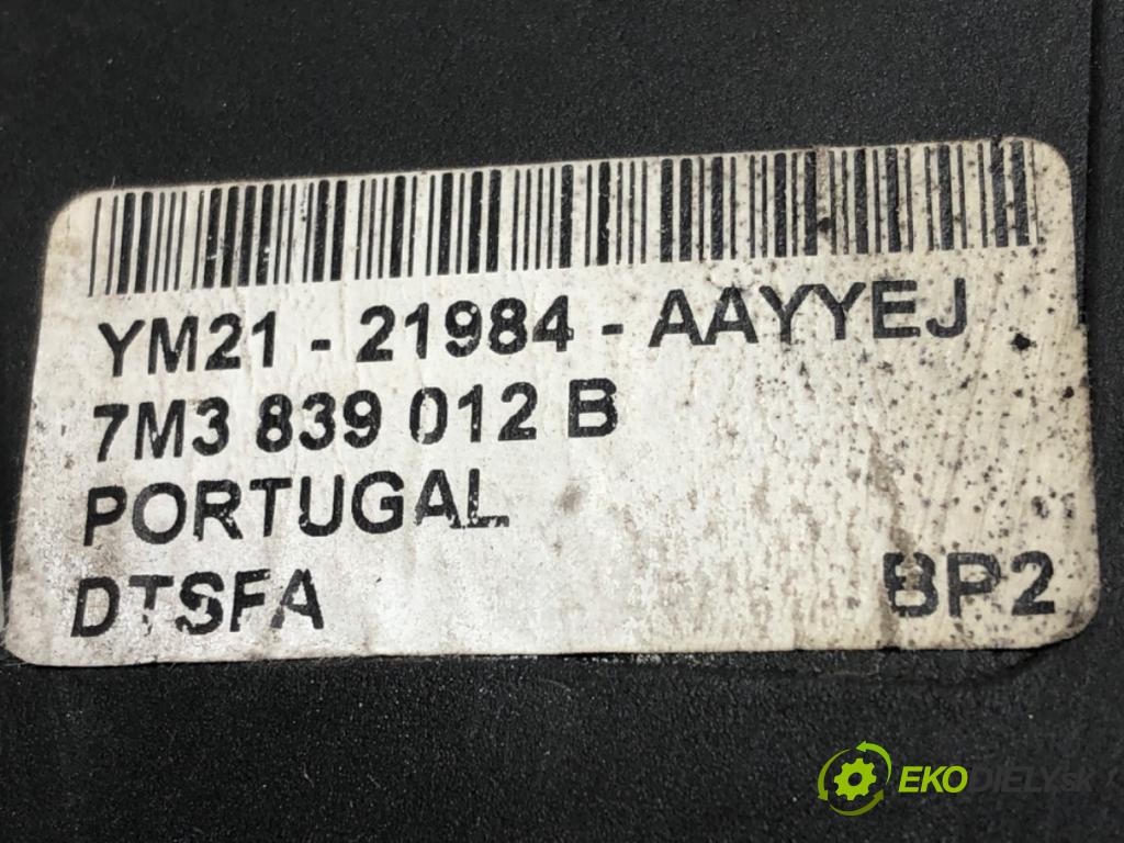 SEAT ALHAMBRA (7V8, 7V9) 1996 - 2010    2.0 TDI 103 kW [140 KM] olej napędowy 2005 - 2010  zámok dveře pravý zadní část