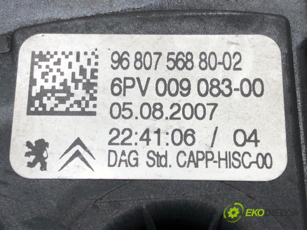 PEUGEOT 207 (WA_, WC_) 2006 - 2015    1.4 54 kW [73 KM] benzyna 2006 - 2013  Potenciometer plynu 6PV009083-00 (Pedále)