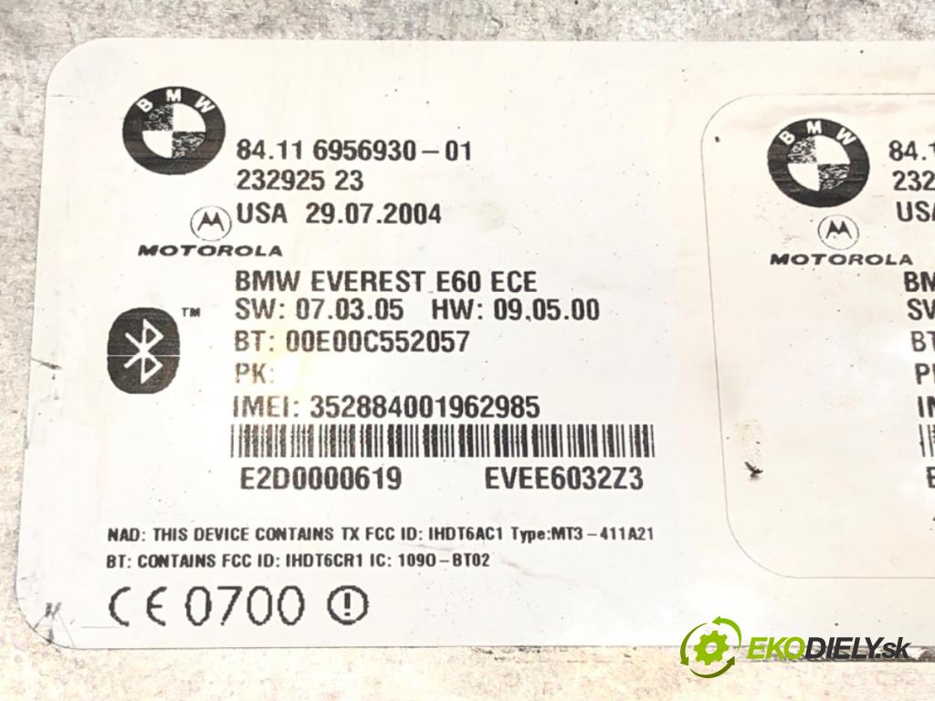 BMW 5 (E60) 2001 - 2010    530 d 160 kW [218 KM] olej napędowy 2002 - 2005  Modul BLUETOOTH 6956930 (Ostatné)