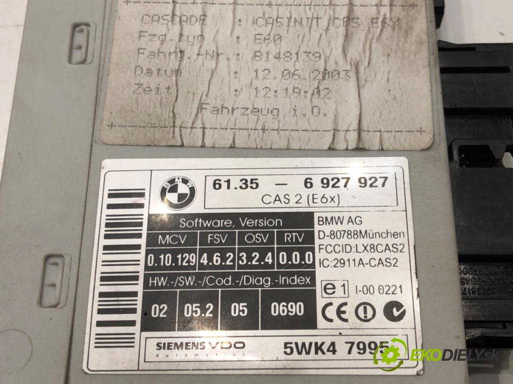 BMW 5 (E60) 2001 - 2010    530 d 160 kW [218 KM] olej napędowy 2002 - 2005  Modul CAS 6927927