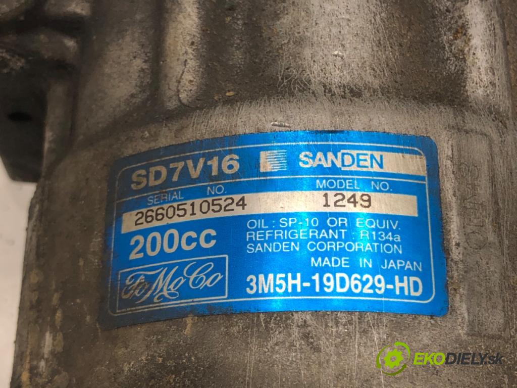 VOLVO V50 (545) 2003 - 2012    2.0 D 100 kW [136 KM] olej napędowy 2004 - 2010  kompresor klimatizace 3M5H-19D629-HD (Kompresory)