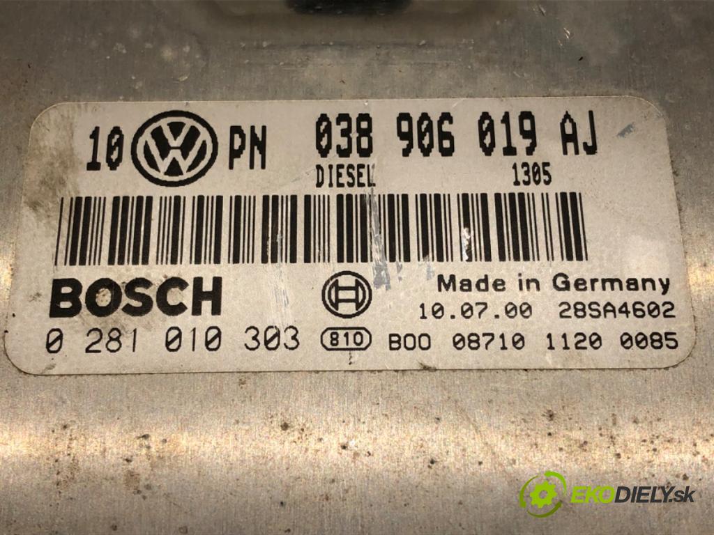 VW PASSAT B5 Variant (3B5) 1997 - 2001    1.9 TDI 85 kW [115 KM] olej napędowy 1998 - 2000  riadiaca jednotka Motor 038906019AJ (Riadiace jednotky)