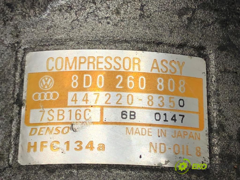 VW PASSAT B5 Variant (3B5) 1997 - 2001    1.9 TDI 85 kW [115 KM] olej napędowy 1998 - 2000  kompresor klimatizace 8D0260808 (Kompresory)