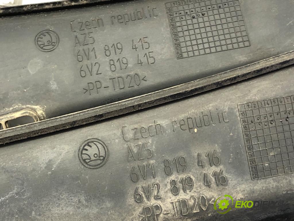 SKODA FABIA III (NJ3) 2014 - 2022    1.0 55 kW [75 KM] benzyna 2014 - 2022  Torpédo, plast pod čelné okno 6V1819415 6V1819416 (Torpéda)