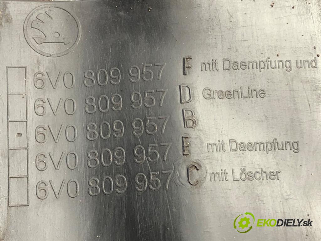 SKODA FABIA III (NJ3) 2014 - 2022    1.0 55 kW [75 KM] benzyna 2014 - 2022  podblatník ľavy predný 6V0809957B