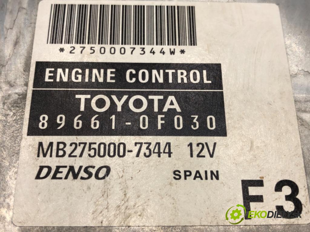 TOYOTA COROLLA Verso (ZER_, ZZE12_, R1_) 2004 - 2009    1.8 (ZNR11_) 95 kW [129 KM] benzyna 2004 - 2009  riadiaca jednotka Motor 89661-0F030 (Riadiace jednotky)