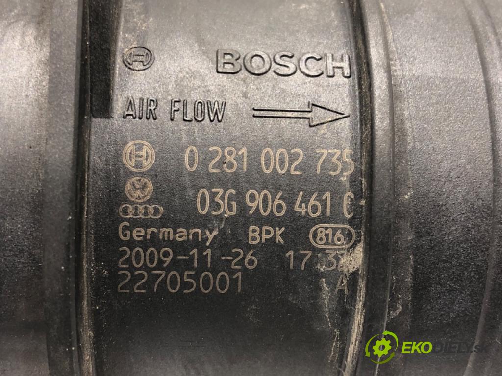 AUDI A6 C6 Avant (4F5) 2004 - 2011    2.0 TDI 100 kW [136 KM] olej napędowy 2005 - 2011  Váha vzduchu 0281002735 (Váhy vzduchu)