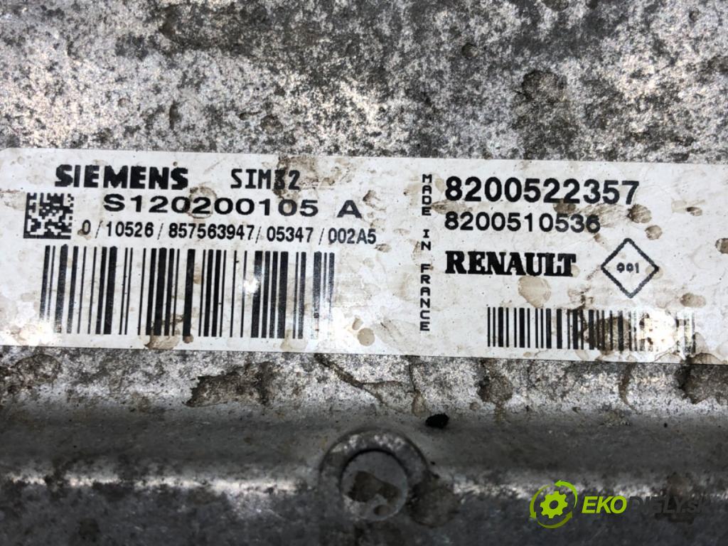 RENAULT CLIO III (BR0/1, CR0/1) 2005 - 2014    1.2 16V (BR02, BR0J, BR11, CR02, CR0J, CR11) 55 kW [75 KM] benzyna 2005 - 2014  riadiaca jednotka Motor 8200522357 (Riadiace jednotky)