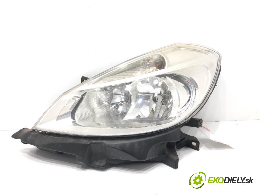 RENAULT CLIO III (BR0/1, CR0/1) 2005 - 2014    1.2 16V (BR02, BR0J, BR11, CR02, CR0J, CR11) 55 kW [75 KM] benzyna 2005 - 2014  Svetlomet ľavy predný 8200459824