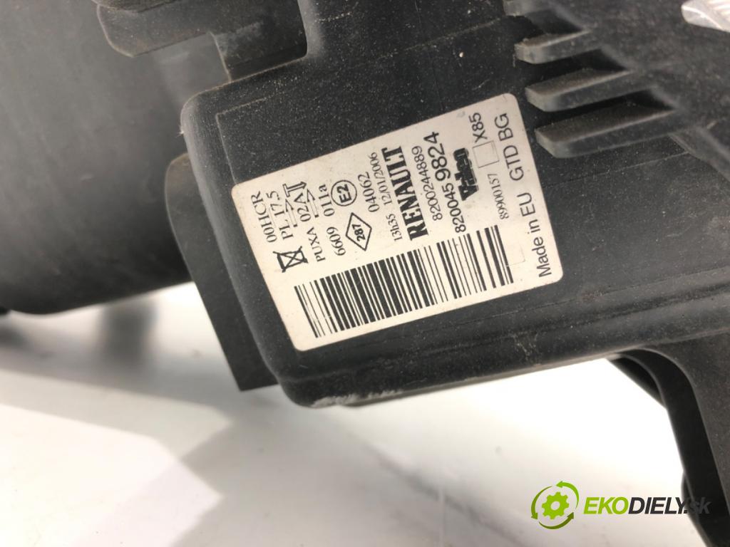 RENAULT CLIO III (BR0/1, CR0/1) 2005 - 2014    1.2 16V (BR02, BR0J, BR11, CR02, CR0J, CR11) 55 kW [75 KM] benzyna 2005 - 2014  Svetlomet ľavy predný 8200459824