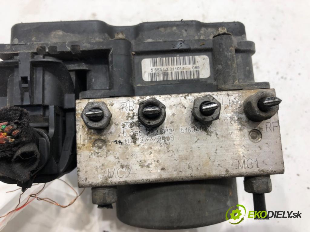 FIAT PUNTO EVO (199_) 2008 - 2022    1.4 (199AXB1A) 57 kW [77 KM] benzyna 2009 - 2012  Pumpa ABS 0265232913 (Pumpy ABS)
