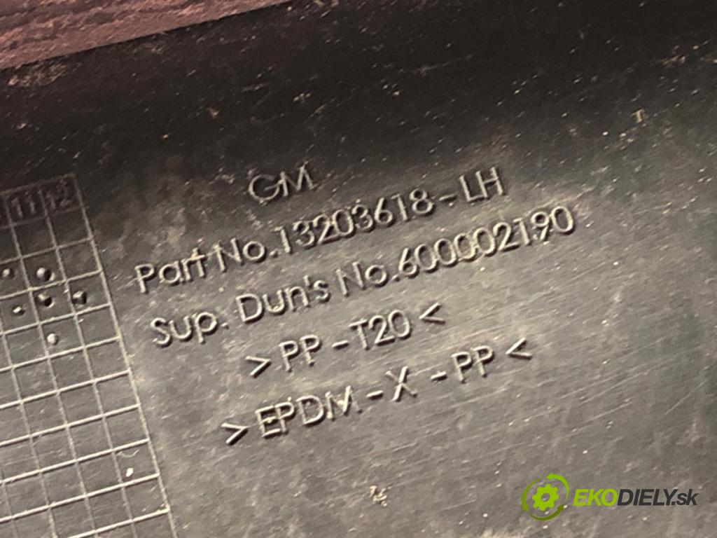 OPEL CORSA D (S07) 2006 - 2014    1.3 CDTI (L08, L68) 66 kW [90 KM] olej napędowy 2006 - 2011  Torpédo, plast pod čelné okno 13203618-LH (Torpéda)